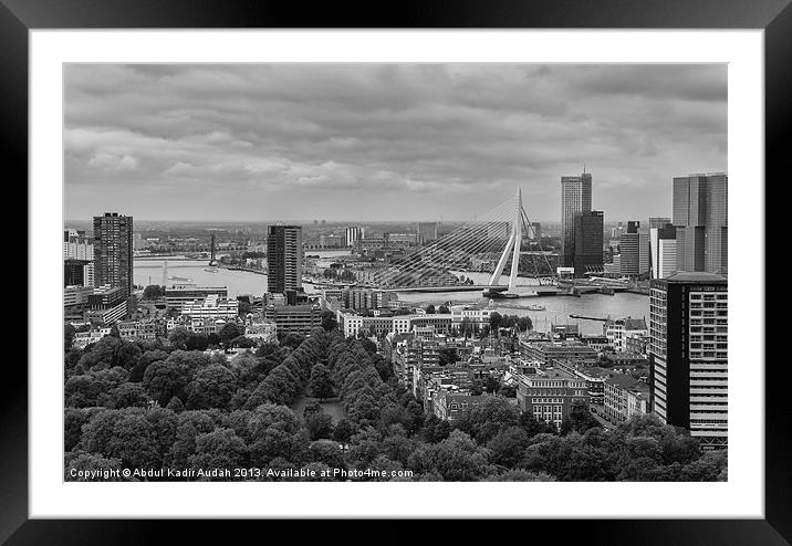 Rotterdam Skyline Framed Mounted Print by Abdul Kadir Audah
