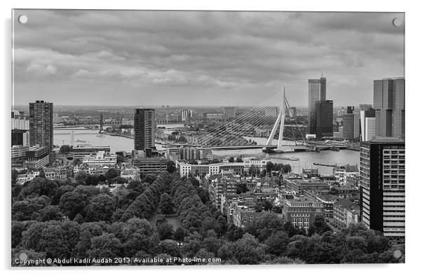Rotterdam Skyline Acrylic by Abdul Kadir Audah