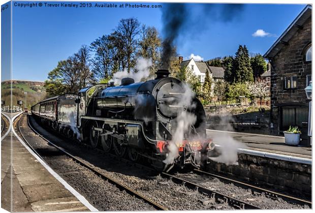 Southern 825 at Grosmont Canvas Print by Trevor Kersley RIP