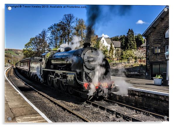 Southern 825 at Grosmont Acrylic by Trevor Kersley RIP