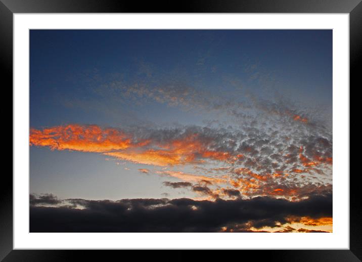 Flaming Sky Framed Mounted Print by Gö Vān