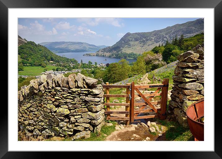 Path To Glenridding Framed Mounted Print by Gary Kenyon