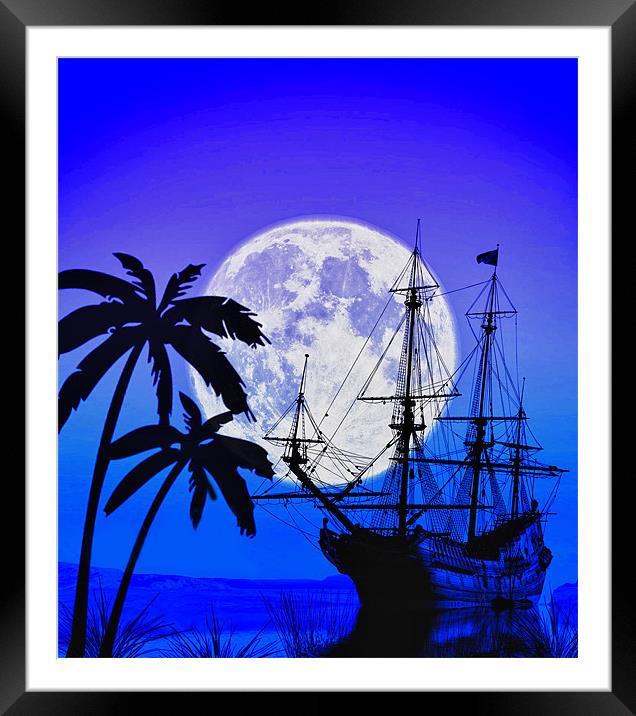 Paradise & Pirates Framed Mounted Print by John Ellis