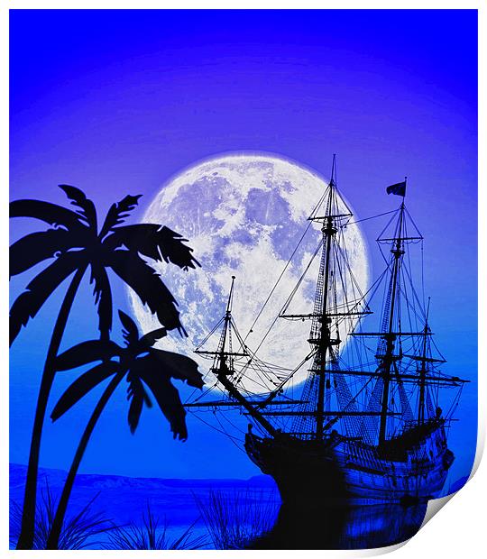 Paradise & Pirates Print by John Ellis