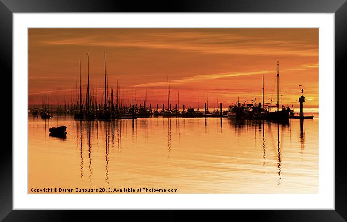 Tall Ships At Dawn Framed Mounted Print by Darren Burroughs