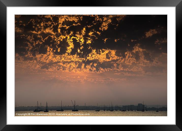 Across Poole Harbour Framed Mounted Print by Phil Wareham