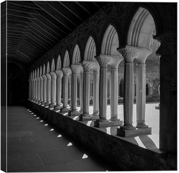 Iona Cloisters Canvas Print by Ben Monaghan