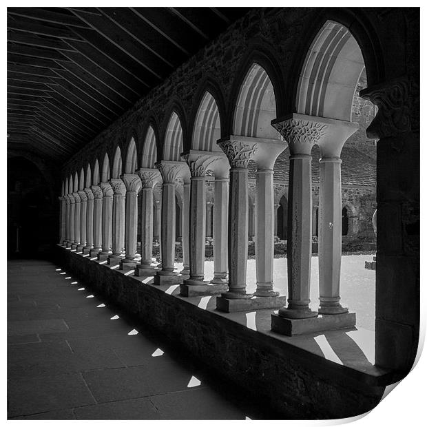 Iona Cloisters Print by Ben Monaghan
