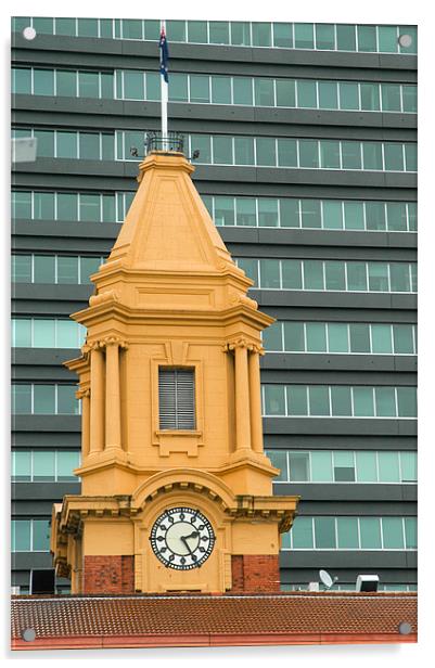 Ferry Building Clock, Auckland, New Zealand Acrylic by Mark Llewellyn