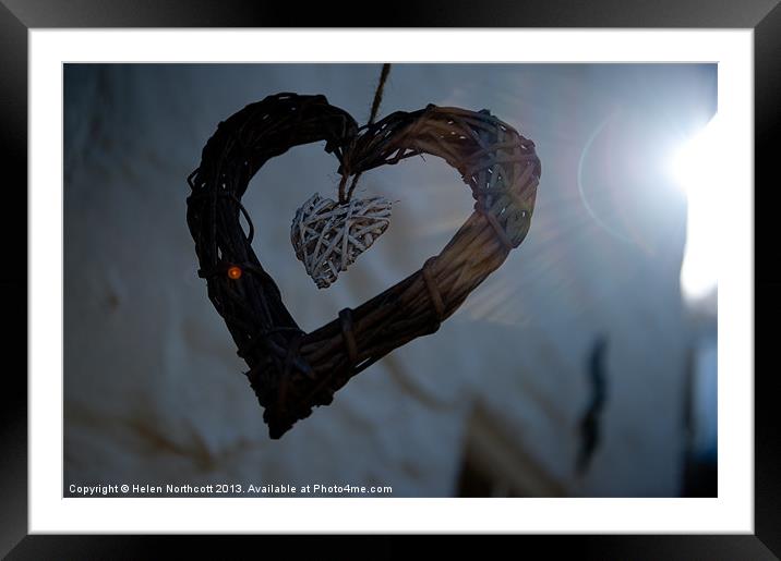 Heart with a Heart ii Framed Mounted Print by Helen Northcott
