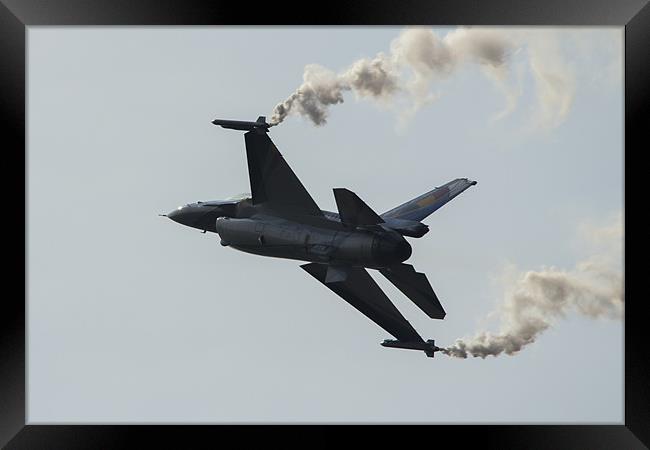 Belgian F16 Framed Print by J Biggadike