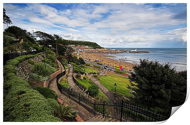 Scarborough South Bay View Print by Terry Carter
