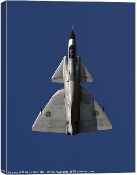 Vertical Viggen Canvas Print by Keith Campbell