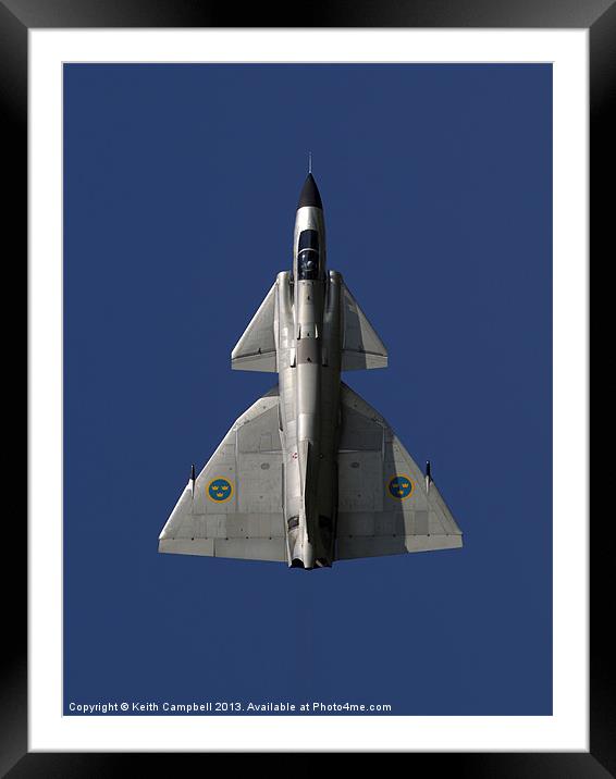 Vertical Viggen Framed Mounted Print by Keith Campbell