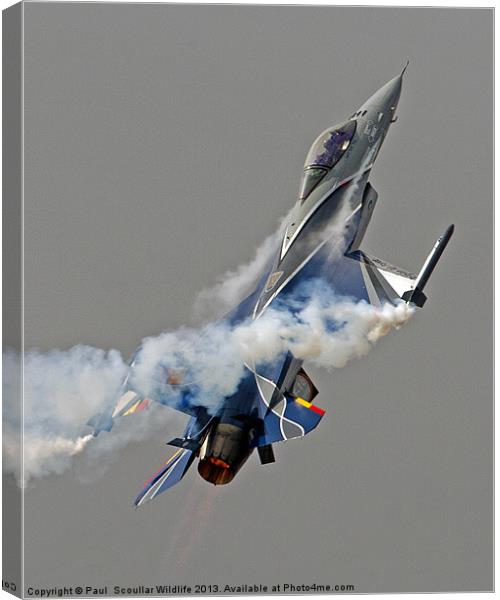 F-16A MLU Fighting Falcon Canvas Print by Paul Scoullar