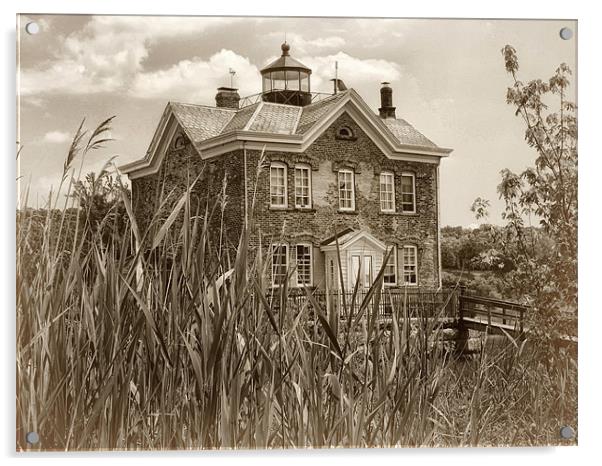 Saugerties Lighthouse Acrylic by Mary Lane