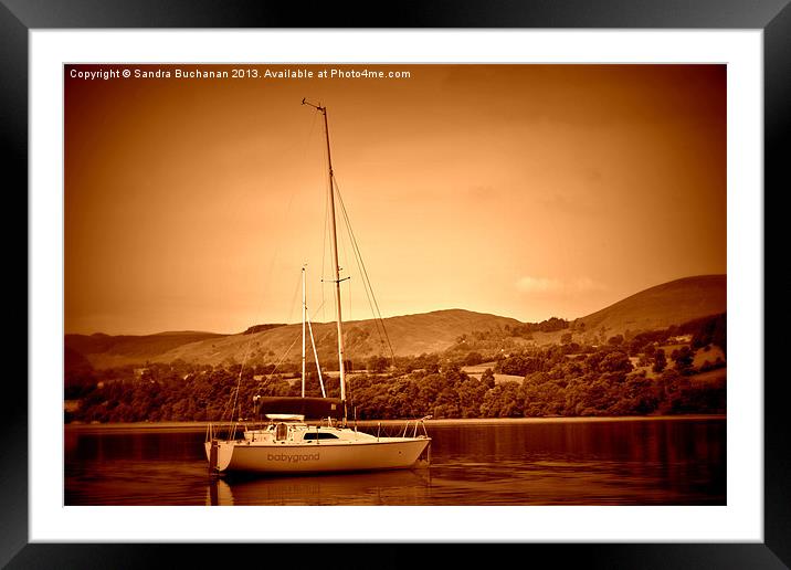 Sailing On Lake Ullswater Framed Mounted Print by Sandra Buchanan