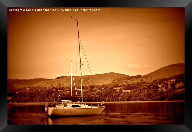 Sailing On Lake Ullswater Framed Print by Sandra Buchanan