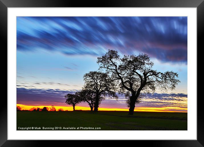 Norfolk Sunset Framed Mounted Print by Mark Bunning