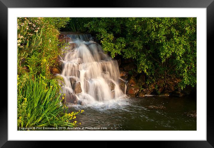 Tranquil Waterfall Framed Mounted Print by Phil Emmerson