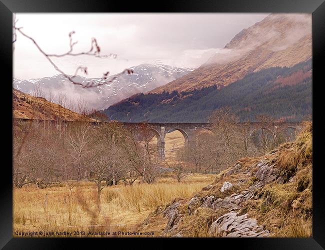   West Highland Railway Viaduct Glenfinnan Argyll  Framed Print by john hartley