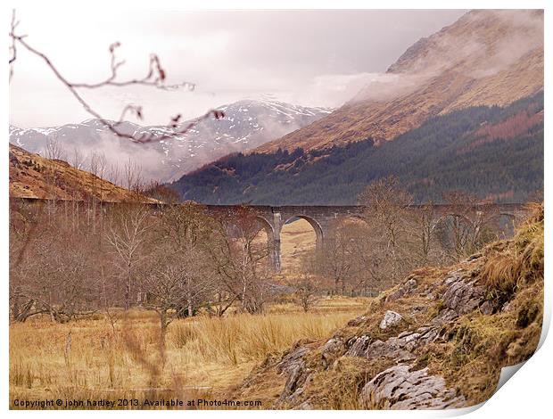   West Highland Railway Viaduct Glenfinnan Argyll  Print by john hartley