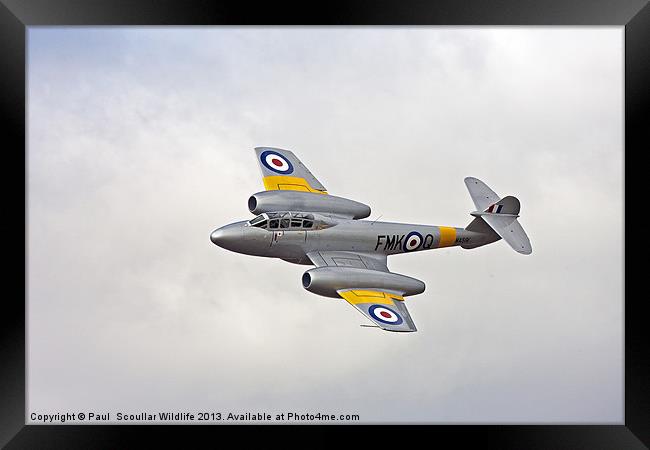 Gloster Meteor T7 Framed Print by Paul Scoullar