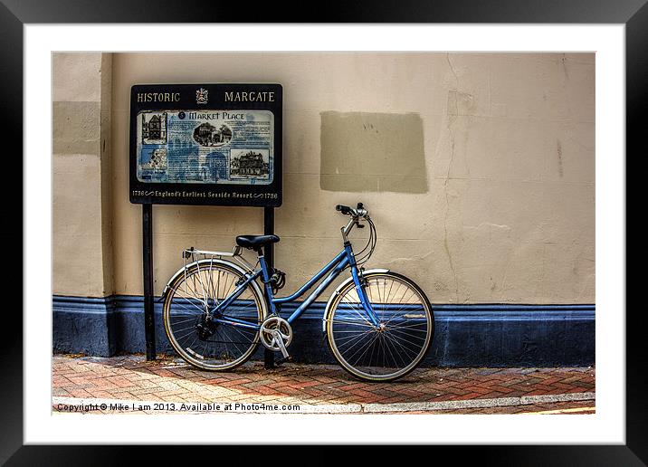 Bike parked Framed Mounted Print by Thanet Photos