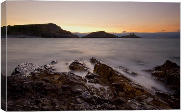 Mumbles lighthouse Canvas Print by R K Photography