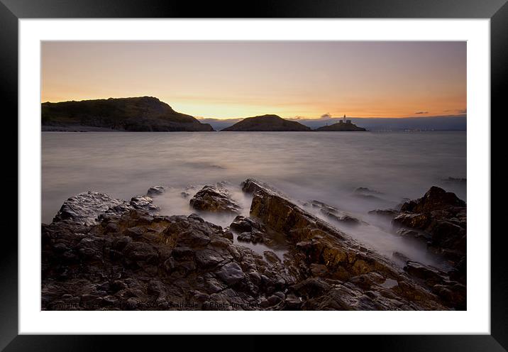 Mumbles lighthouse Framed Mounted Print by R K Photography