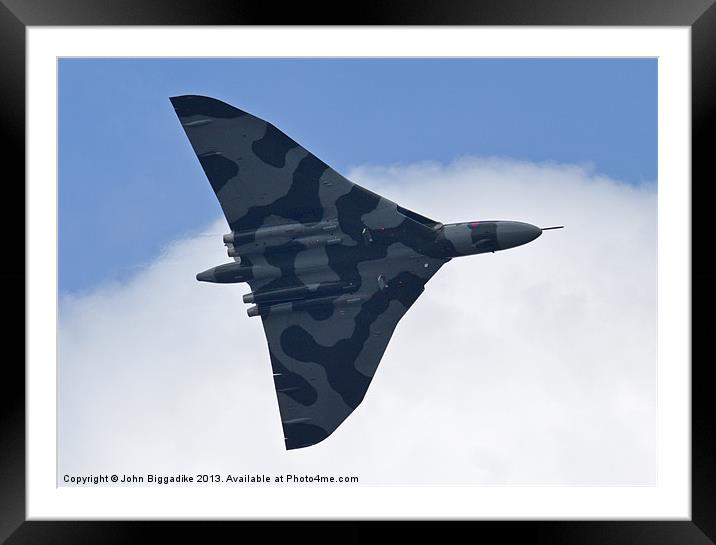 The Vulcan Bomber Framed Mounted Print by John Biggadike