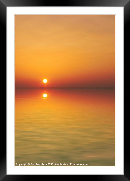 The Sunset Framed Mounted Print by Dan Davidson