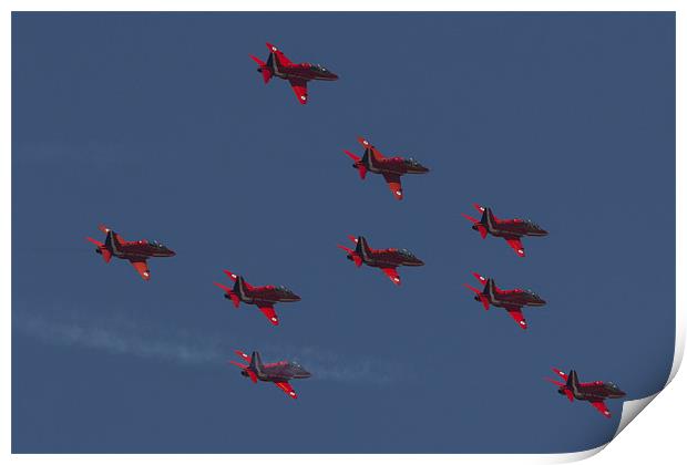 Red Arrows Lancaster Formation Print by J Biggadike