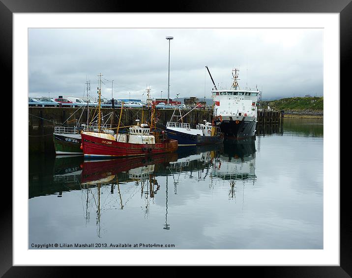Mallaig Harbour. Framed Mounted Print by Lilian Marshall