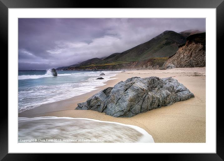 Garrapata Beach, CA Framed Mounted Print by Chris Frost