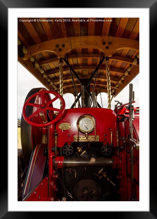 Behind the wheel Framed Mounted Print by Christopher Kelly