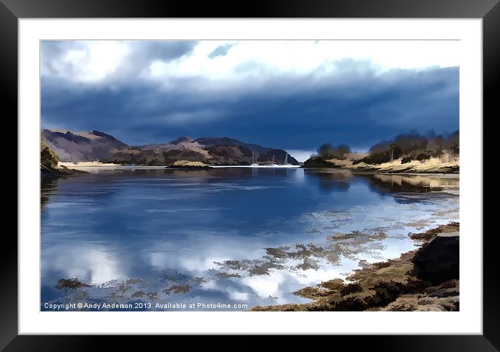 Scottish Isles Anchorage Framed Mounted Print by Andy Anderson