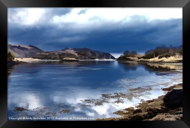 Scottish Isles Anchorage Framed Print by Andy Anderson