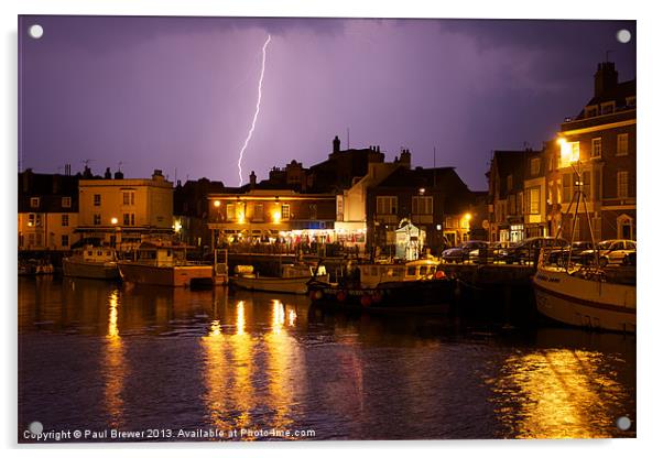 Lightning Weymouth Acrylic by Paul Brewer