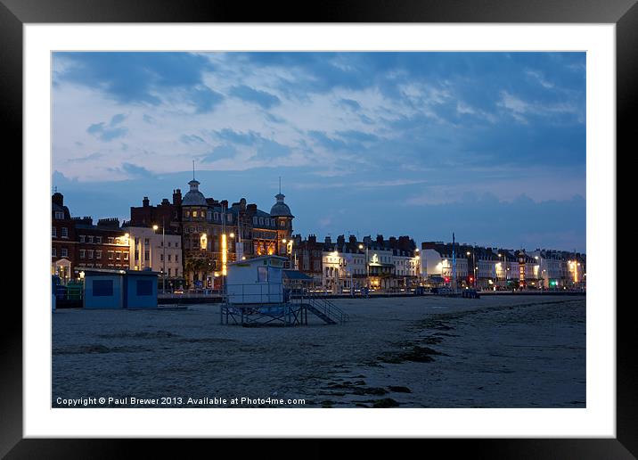 Weymouth Beach calm before the storm Framed Mounted Print by Paul Brewer