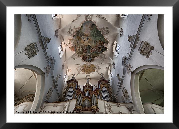 church organ Framed Mounted Print by Jo Beerens