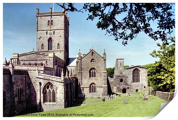 Saint Davids Cathedral Pembrokeshire Wales Print by Carole-Anne Fooks
