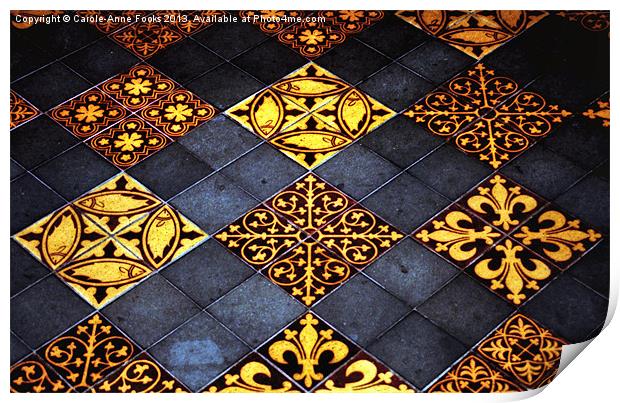 Floor Tiles Saint Davids Pembrokeshire Print by Carole-Anne Fooks