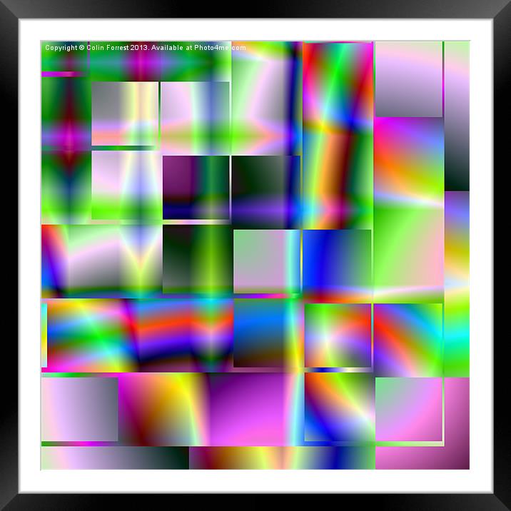Abstract Squares Framed Mounted Print by Colin Forrest