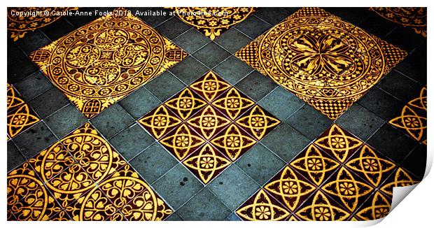 Floor Tiles Saint Davids Pembrokeshire Print by Carole-Anne Fooks