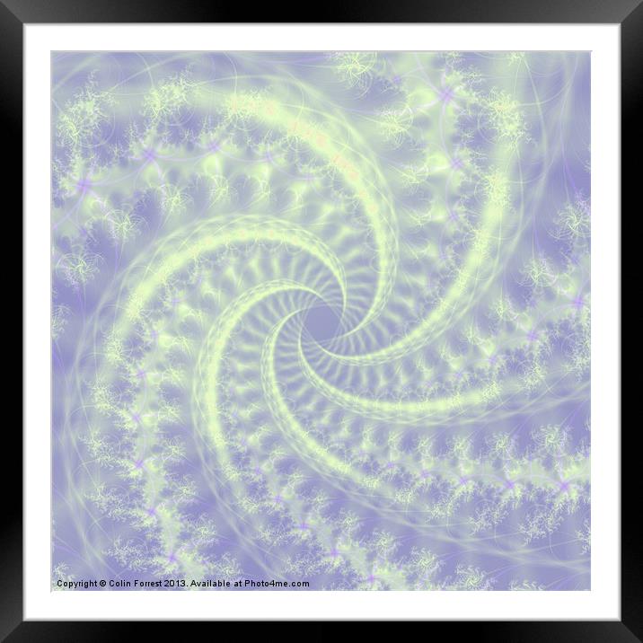 Contrail Spiral Framed Mounted Print by Colin Forrest