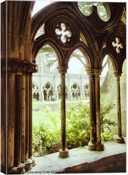 Salisbury Cathedral Cloisters Canvas Print by Carole-Anne Fooks