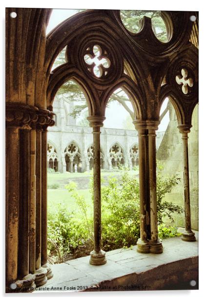 Salisbury Cathedral Cloisters Acrylic by Carole-Anne Fooks