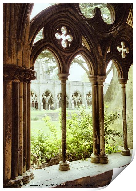 Salisbury Cathedral Cloisters Print by Carole-Anne Fooks