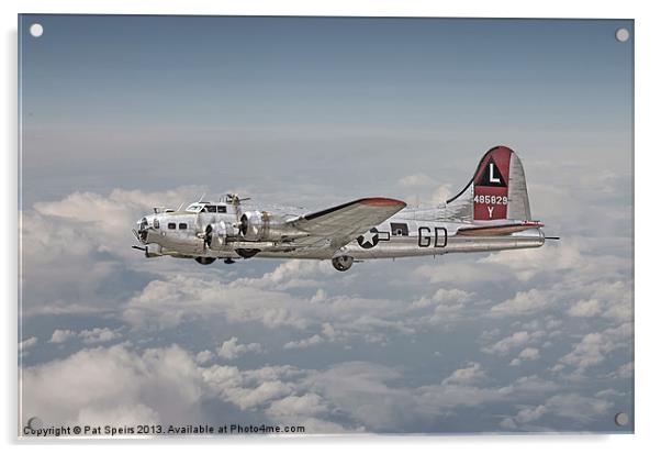 Boeing B17G - Warbirds Portrait Series Acrylic by Pat Speirs
